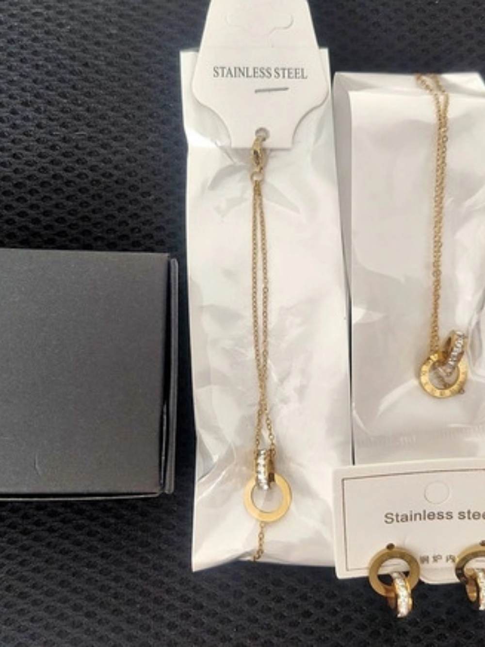 Gold-Tone Stainless Steel Jewelry Set NWT
